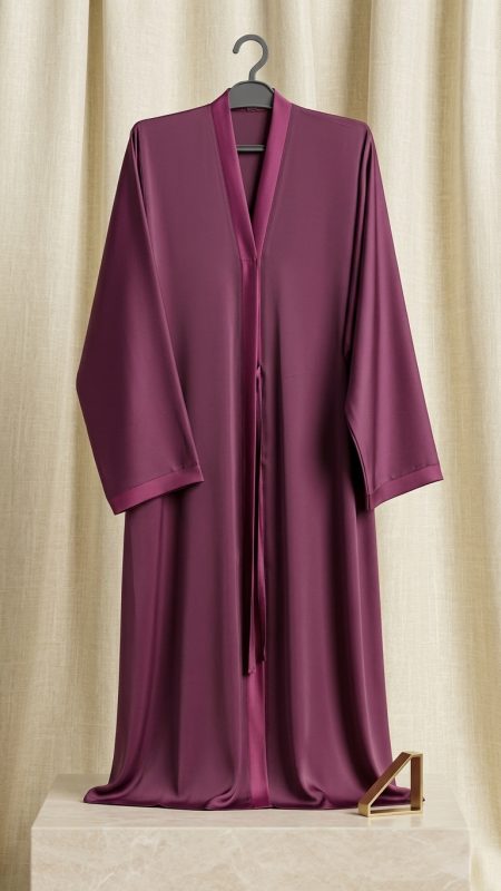 Elegant Everyday Plum Abaya – Simple & Comfortable Regular Wear Abaya